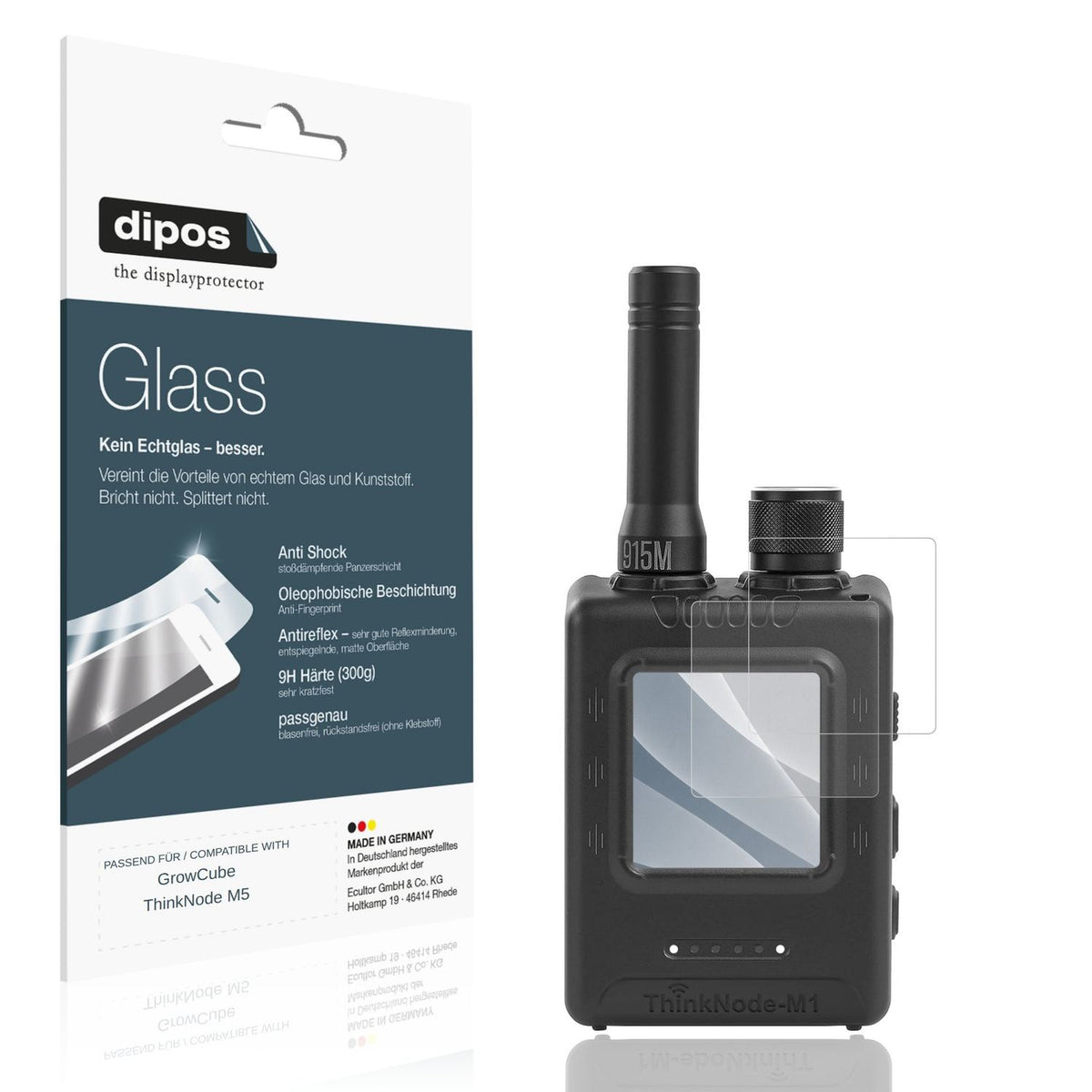 Matte Displayschutzfolie von dipos passend für GrowCube ThinkNode M5, 9H kratzfest und blasenfrei montiert