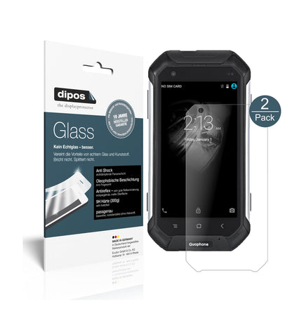 Matte Displayschutzfolie von dipos passend für Guophone V19, 9H kratzfest und blasenfrei montiert