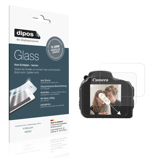 Matte Displayschutzfolie von dipos passend für H-Bocam HJD02, 9H kratzfest und blasenfrei montiert