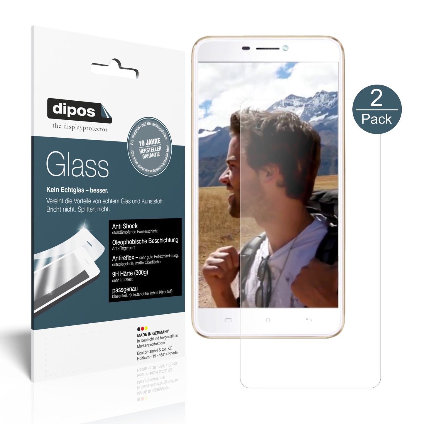 Matte Displayschutzfolie von dipos passend für Hafury Umax, 9H kratzfest und blasenfrei montiert