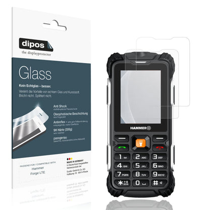 Matte Displayschutzfolie von dipos passend für Hammer Forge LTE, 9H kratzfest und blasenfrei montiert