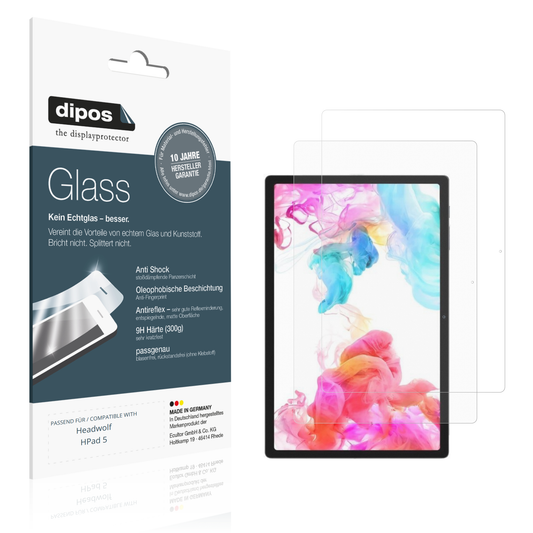 Matte Displayschutzfolie von dipos passend für Headwolf HPad 5, 9H kratzfest und blasenfrei montiert
