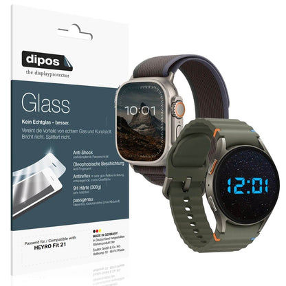 Matte Displayschutzfolie von dipos passend für HEYRO Fit 21, 9H kratzfest und blasenfrei montiert