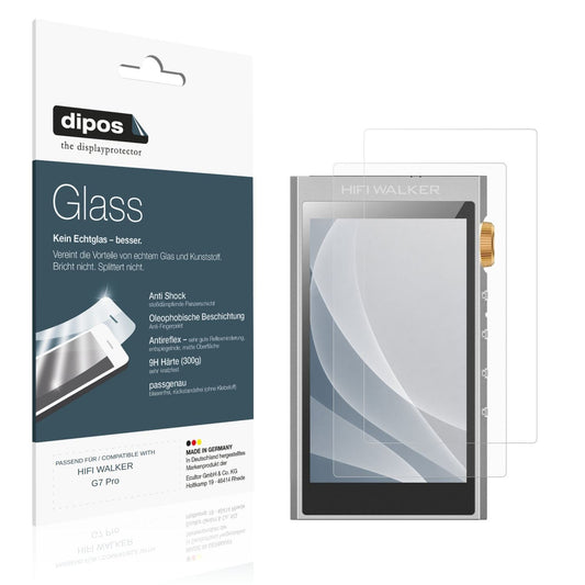 Matte Displayschutzfolie von dipos passend für HIFI WALKER G7 Pro, 9H kratzfest und blasenfrei montiert