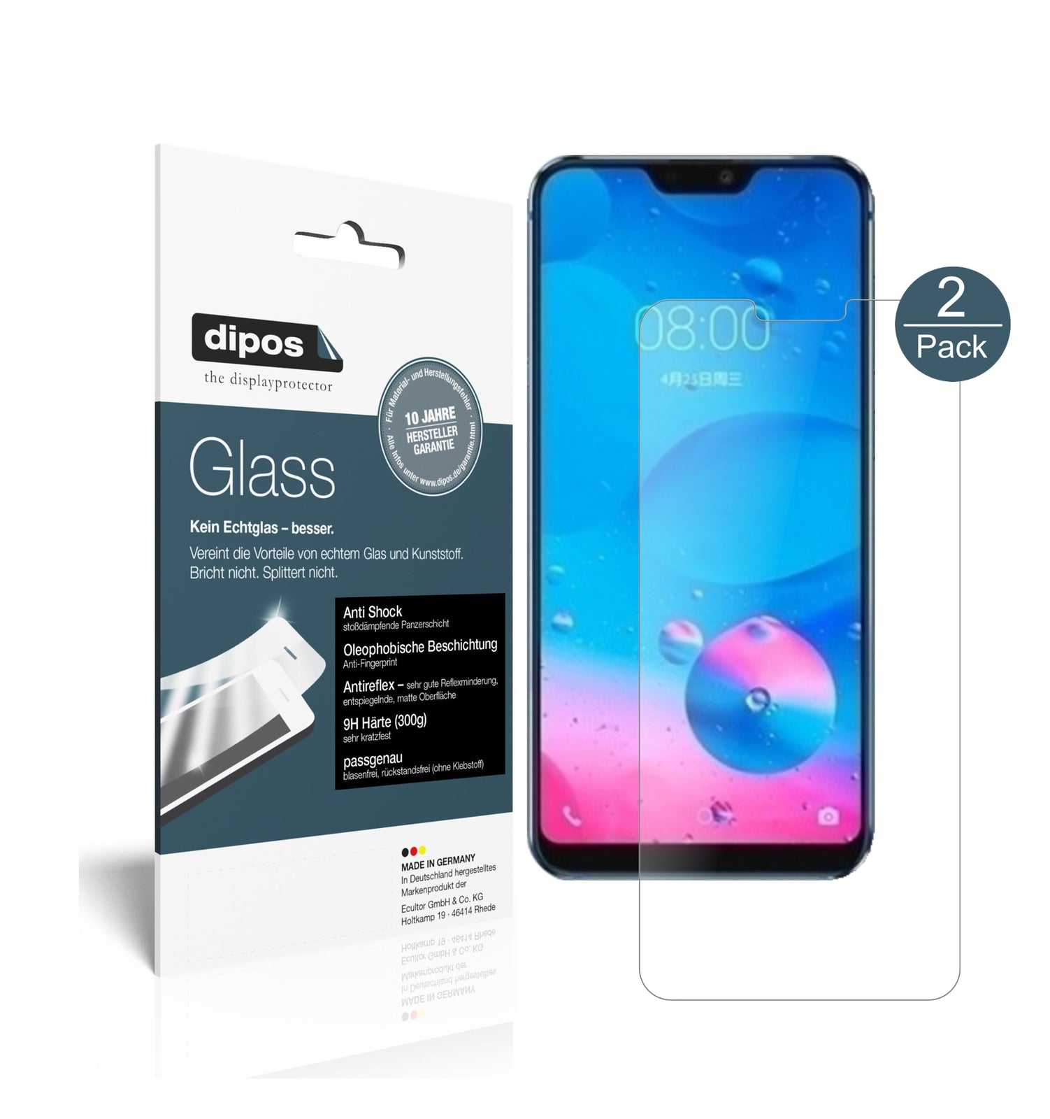 Matte Displayschutzfolie von dipos passend für Hisense H20, 9H kratzfest und blasenfrei montiert