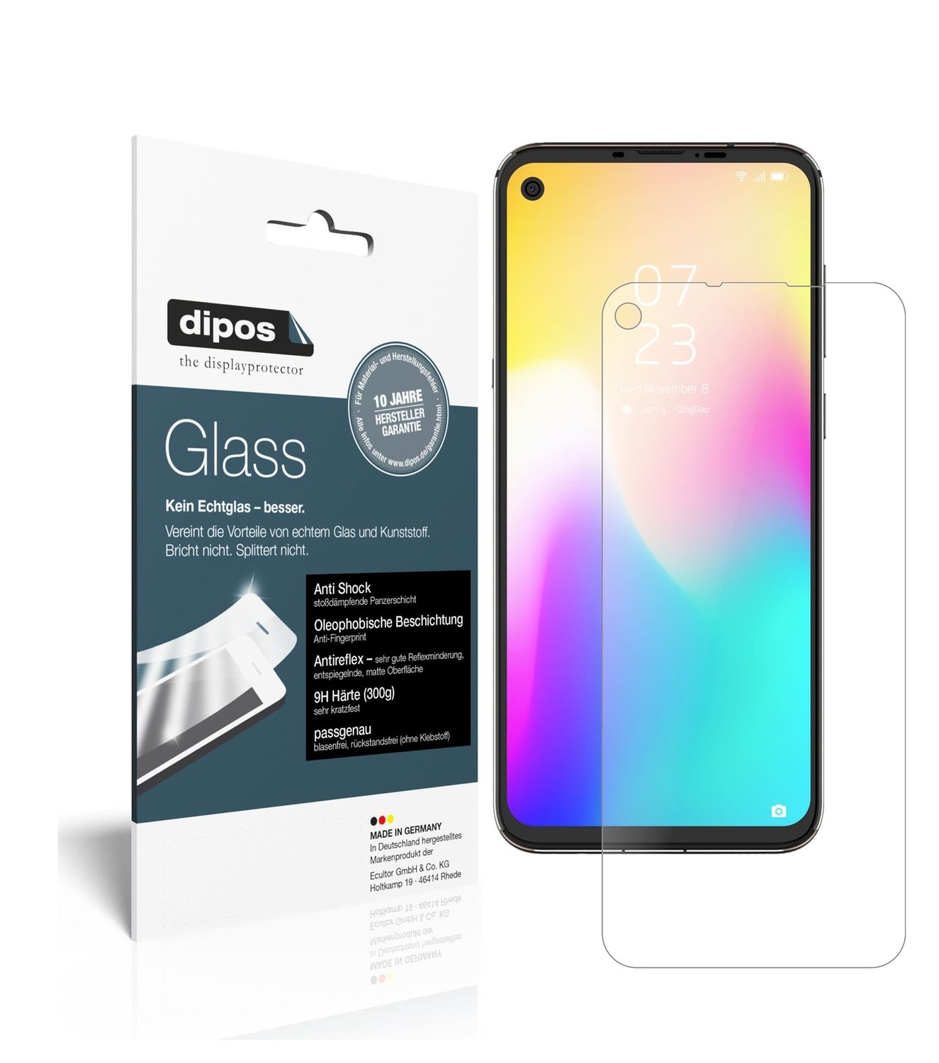 Matte Displayschutzfolie von dipos passend für Hisense Infinity U30, 9H kratzfest und blasenfrei montiert