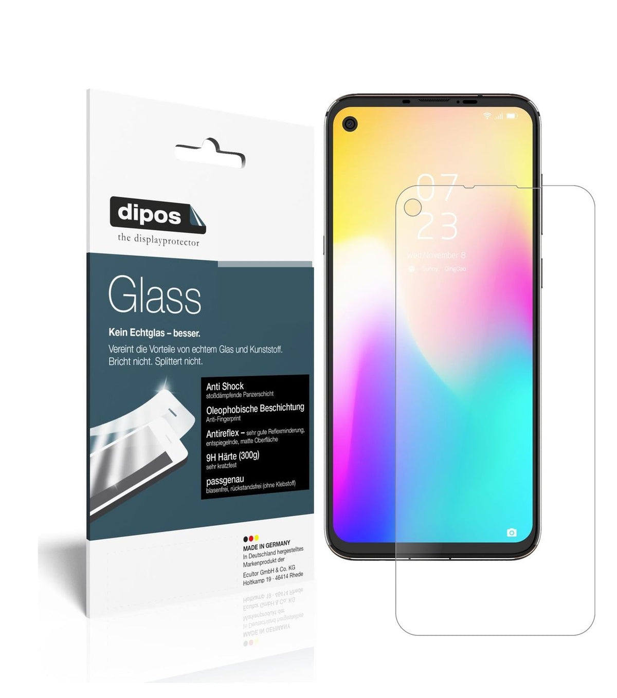 Matte Displayschutzfolie von dipos passend für Hisense Infinity U30, 9H kratzfest und blasenfrei montiert