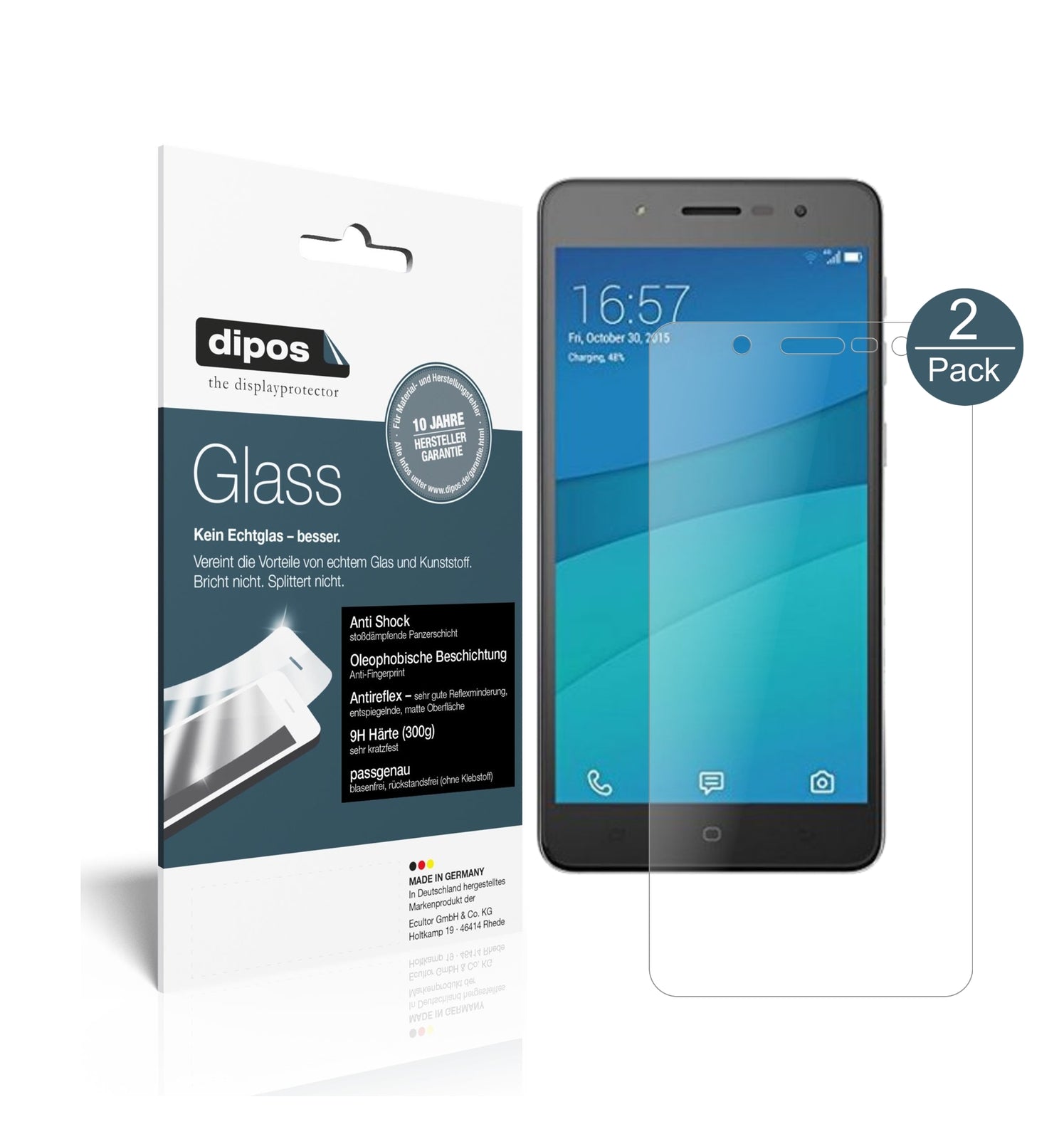 Matte Displayschutzfolie von dipos passend für Hisense L695, 9H kratzfest und blasenfrei montiert