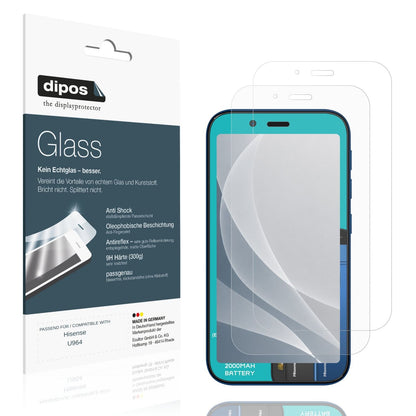 Matte Displayschutzfolie von dipos passend für Hisense U964, 9H kratzfest und blasenfrei montiert