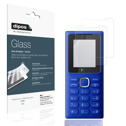 Matte Displayschutzfolie von dipos passend für HMD 101, 9H kratzfest und blasenfrei montiert