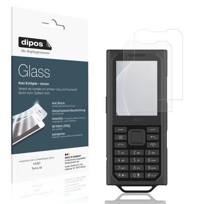 Matte Displayschutzfolie von dipos passend für HMD Terra M, 9H kratzfest und blasenfrei montiert