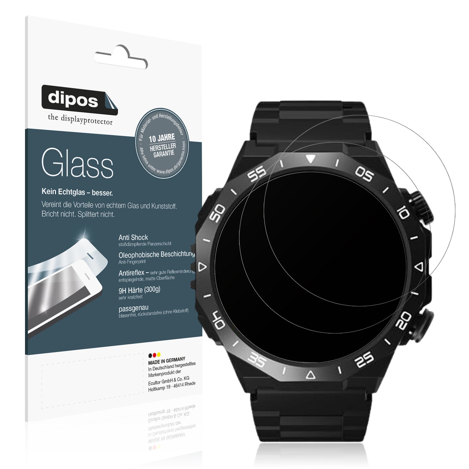 Matte Displayschutzfolie von dipos passend für Hoifa S11 1.39 Zoll, 9H kratzfest und blasenfrei montiert