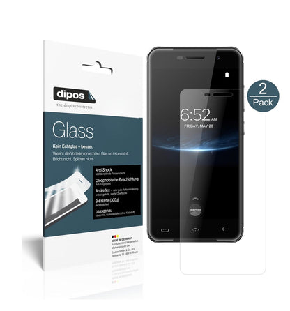 Matte Displayschutzfolie von dipos passend für HOMTOM HT37 Pro, 9H kratzfest und blasenfrei montiert