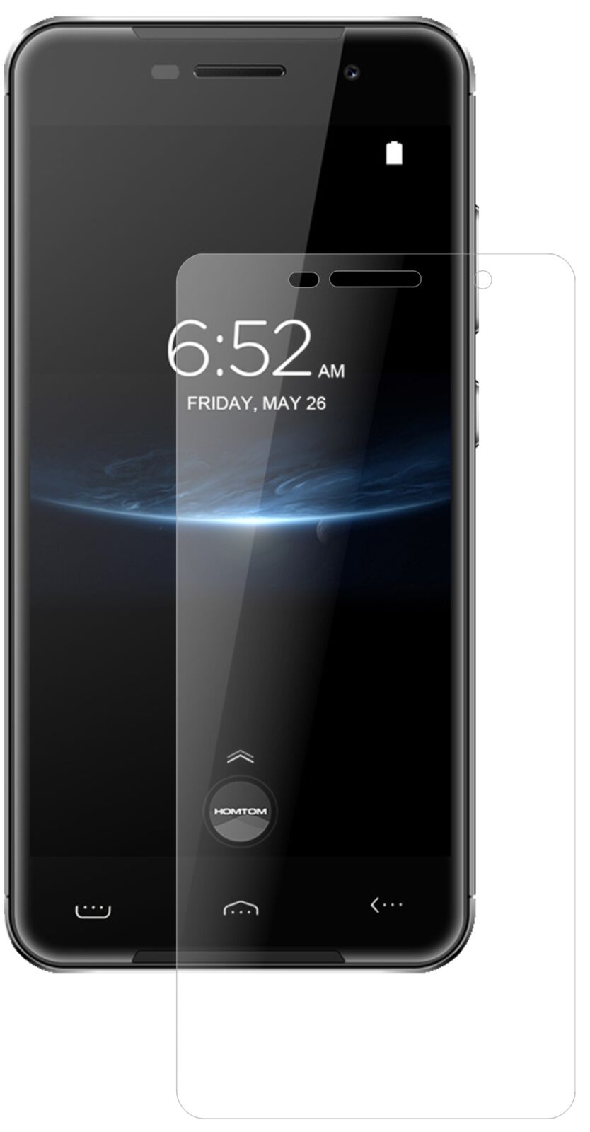 Matte Displayschutzfolie von dipos passend für HOMTOM HT37 Pro, 9H kratzfest und blasenfrei montiert