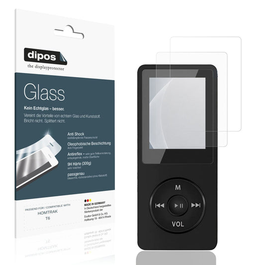 Matte Displayschutzfolie von dipos passend für HOMTRAK T6, 9H kratzfest und blasenfrei montiert