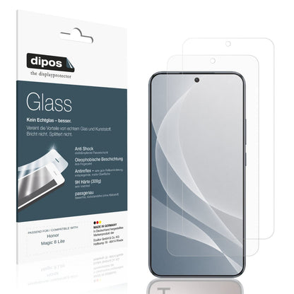 Matte Displayschutzfolie von dipos passend für Honor Magic8 Lite, 9H kratzfest und blasenfrei montiert