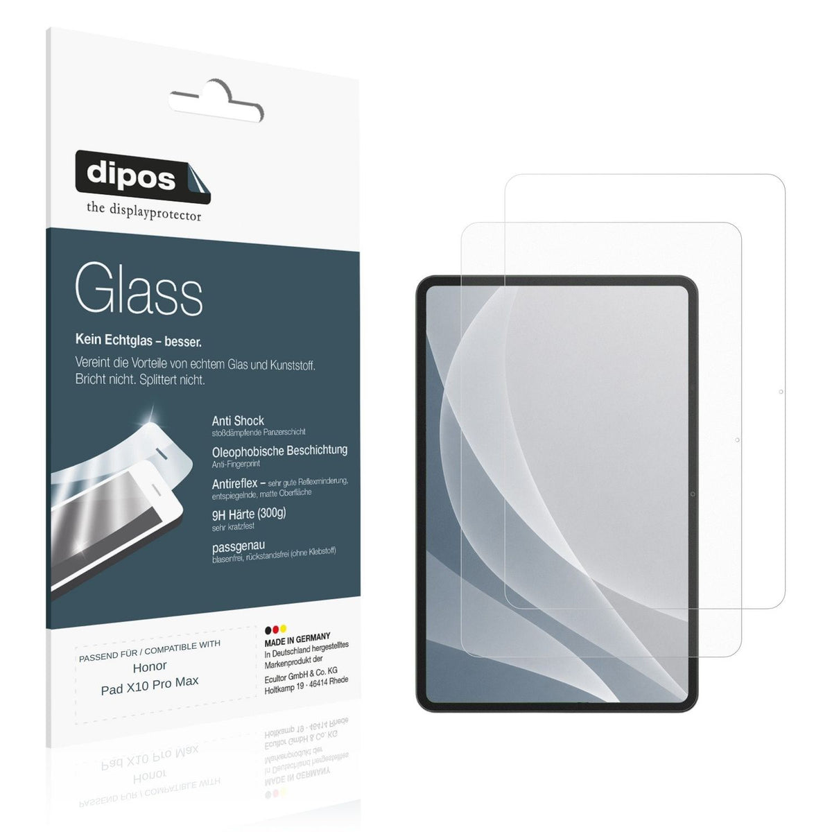 Displayschutz hergestellt in Deutschland, höchste Qualität made in Germany