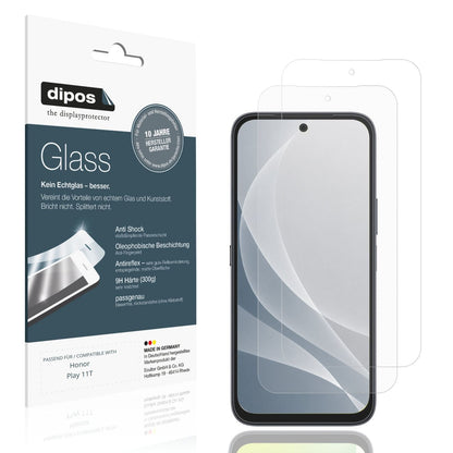Matte Displayschutzfolie von dipos passend für Honor Play 11T, 9H kratzfest und blasenfrei montiert