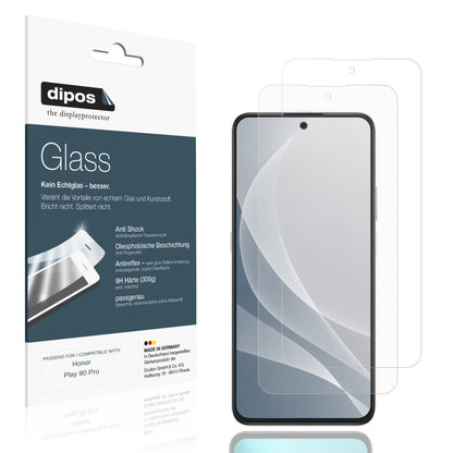 Matte Displayschutzfolie von dipos passend für Honor Play 80 Pro, 9H kratzfest und blasenfrei montiert