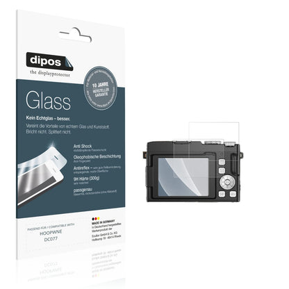 Matte Displayschutzfolie von dipos passend für HOOPWNE DC077, 9H kratzfest und blasenfrei montiert