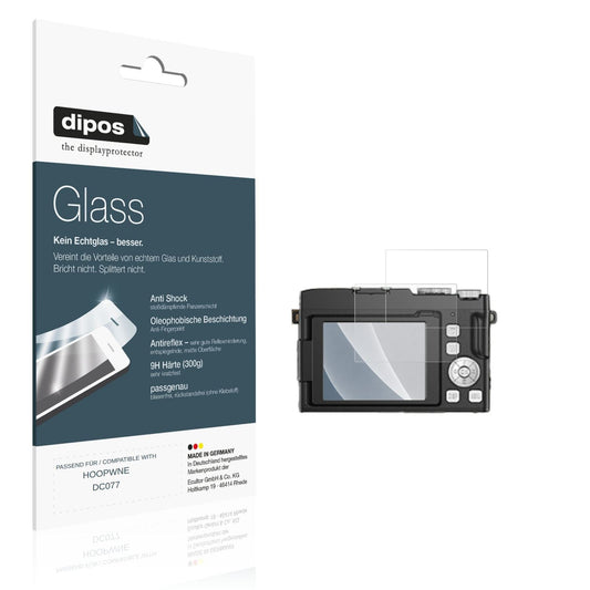 Matte Displayschutzfolie von dipos passend für HOOPWNE DC077, 9H kratzfest und blasenfrei montiert