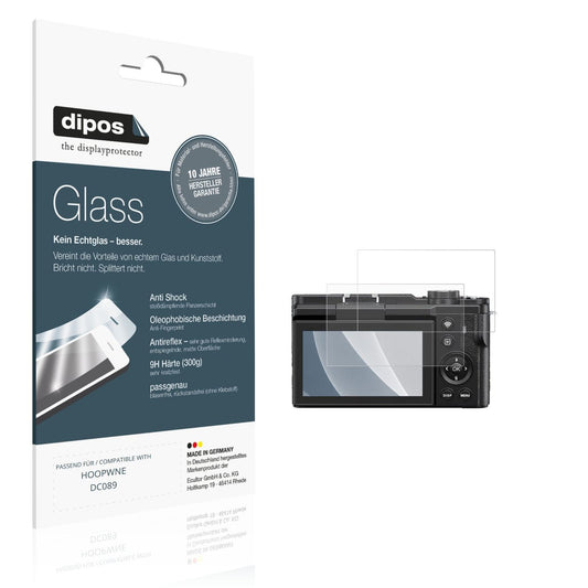 Matte Displayschutzfolie von dipos passend für HOOPWNE DC089, 9H kratzfest und blasenfrei montiert