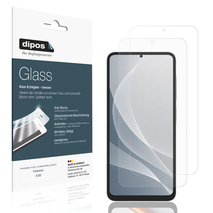 Matte Displayschutzfolie von dipos passend für Hotwav A36, 9H kratzfest und blasenfrei montiert