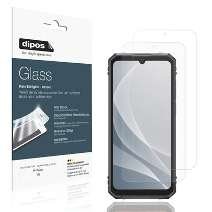 Matte Displayschutzfolie von dipos passend für Hotwav T8, 9H kratzfest und blasenfrei montiert