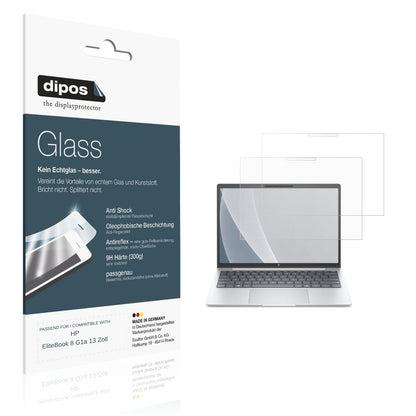 Matte Displayschutzfolie von dipos passend für HP EliteBook 8 G1a 13 Zoll, 9H kratzfest und blasenfrei montiert