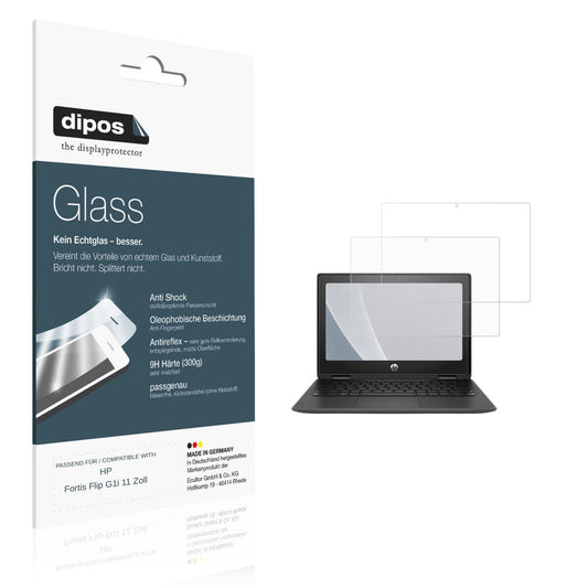 Matte Displayschutzfolie von dipos passend für HP Fortis Flip G1i 11 Zoll, 9H kratzfest und blasenfrei montiert