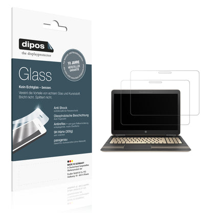 Matte Displayschutzfolie von dipos passend für HP Pavilion 15 bc200, 9H kratzfest und blasenfrei montiert