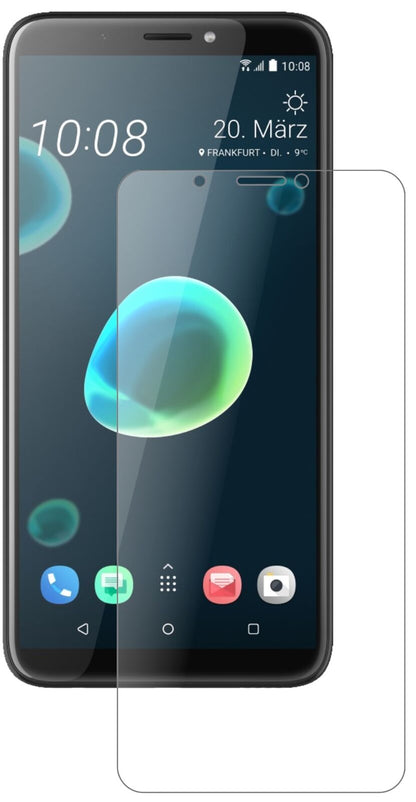 Matte Displayschutzfolie von dipos passend für HTC Desire 12, 9H kratzfest und blasenfrei montiert