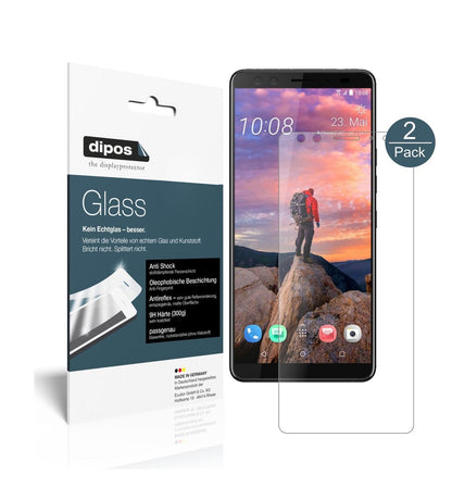 Matte Displayschutzfolie von dipos passend für HTC U12 Plus, 9H kratzfest und blasenfrei montiert