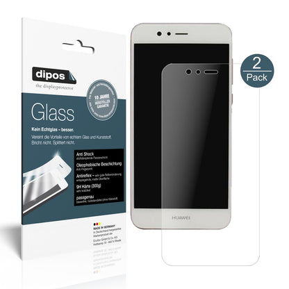Matte Displayschutzfolie von dipos passend für Huawei Nova 2 Plus, 9H kratzfest und blasenfrei montiert