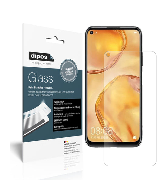Matte Displayschutzfolie von dipos passend für Huawei P40 Lite, 9H kratzfest und blasenfrei montiert