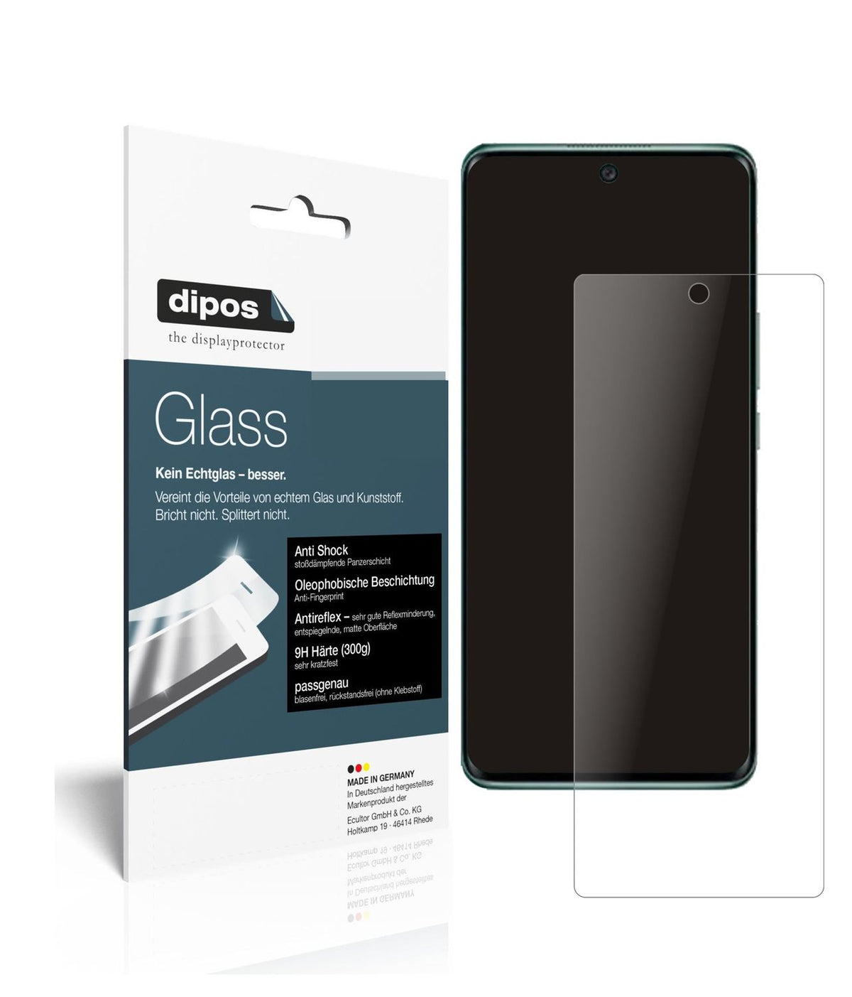 Matte Displayschutzfolie von dipos passend für Huawei Nova 8, 9H kratzfest und blasenfrei montiert