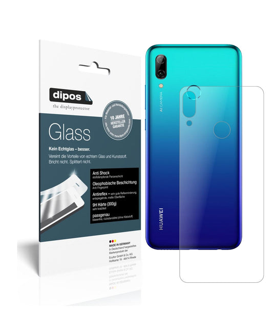 Matte Displayschutzfolie von dipos passend für Huawei P Smart (2019) Rückseite, 9H kratzfest und blasenfrei montiert