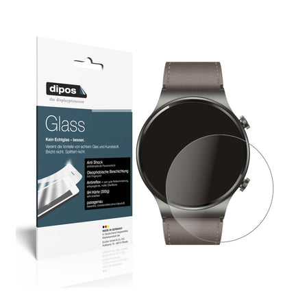 Matte Displayschutzfolie von dipos passend für Huawei Watch GT 2 Pro, 9H kratzfest und blasenfrei montiert