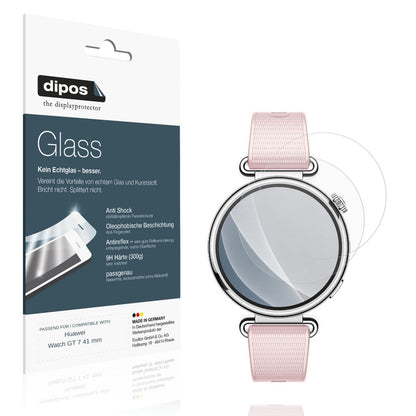 Matte Displayschutzfolie von dipos passend für Huawei Watch GT 7 41 mm, 9H kratzfest und blasenfrei montiert