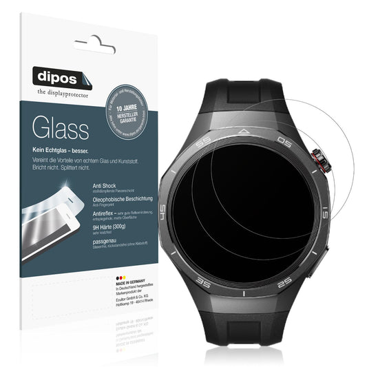Matte Displayschutzfolie von dipos passend für Huawei Watch GT5, 9H kratzfest und blasenfrei montiert