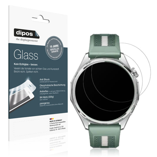 Matte Displayschutzfolie von dipos passend für Huawei Watch GT6 46mm, 9H kratzfest und blasenfrei montiert