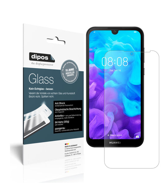 Matte Displayschutzfolie von dipos passend für Huawei Y5 (2019), 9H kratzfest und blasenfrei montiert