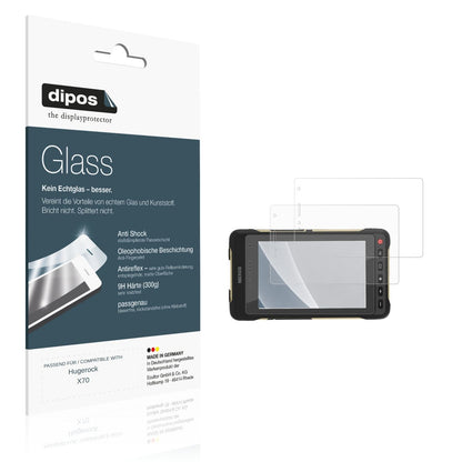 Matte Displayschutzfolie von dipos passend für Hugerock X70, 9H kratzfest und blasenfrei montiert