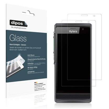 Matte Displayschutzfolie von dipos passend für Hytera PNC 550, 9H kratzfest und blasenfrei montiert