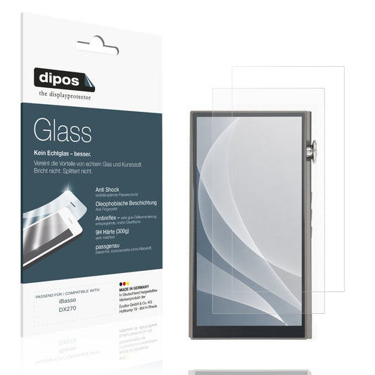 Matte Displayschutzfolie von dipos passend für iBasso DX270, 9H kratzfest und blasenfrei montiert