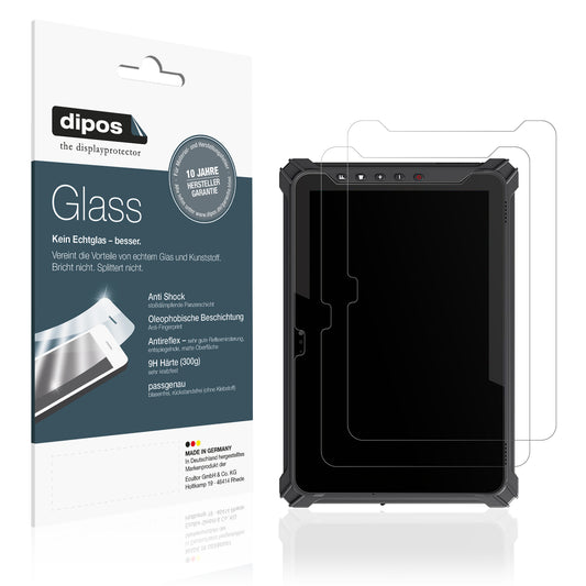 Matte Displayschutzfolie von dipos passend für iEdge T10W 10.1 Zoll, 9H kratzfest und blasenfrei montiert