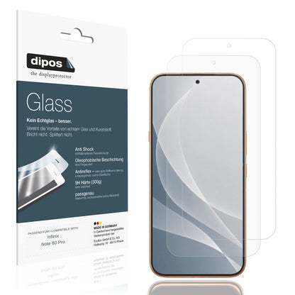 Matte Displayschutzfolie von dipos passend für Infinix Note 60 Pro, 9H kratzfest und blasenfrei montiert