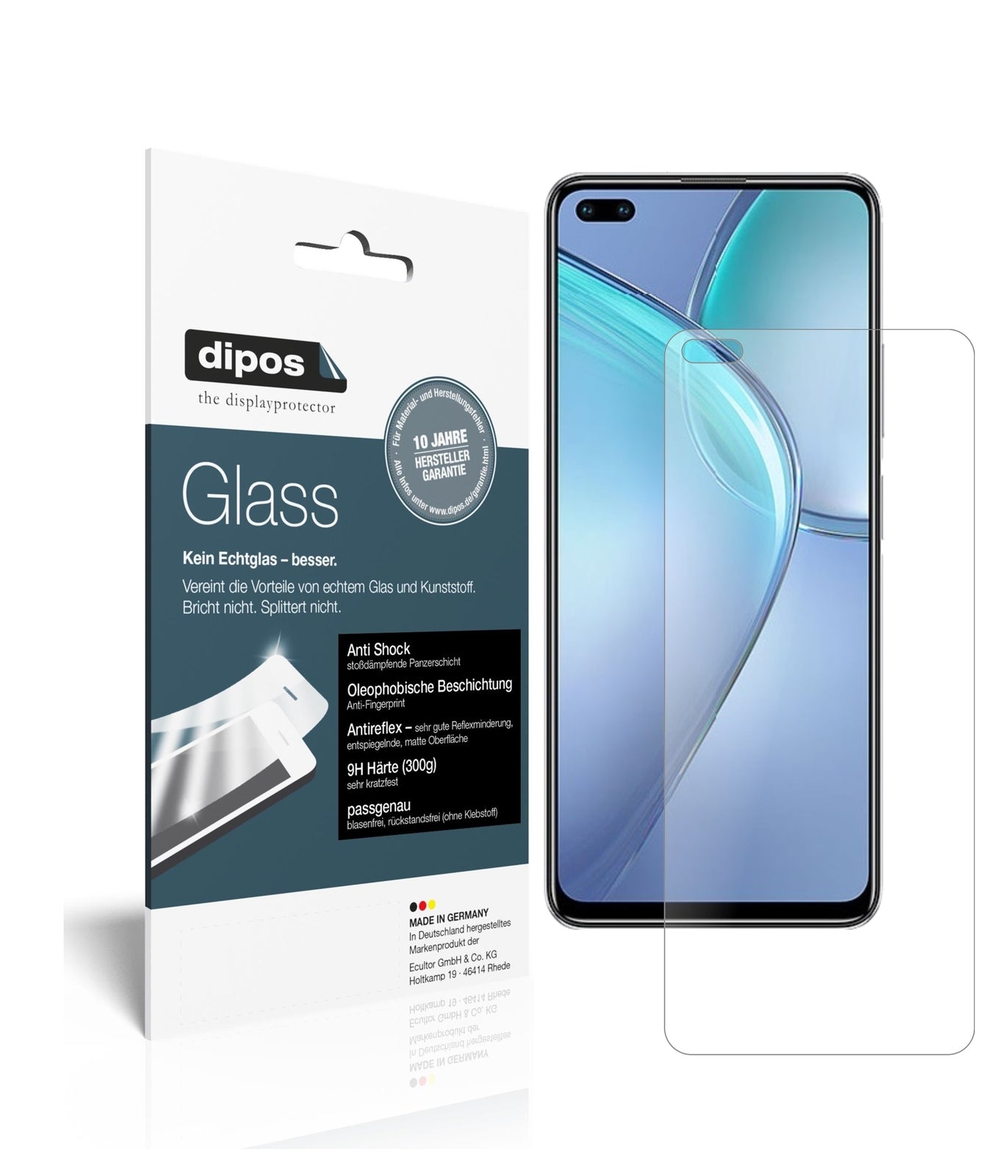 Matte Displayschutzfolie von dipos passend für Infinix Zero 8, 9H kratzfest und blasenfrei montiert
