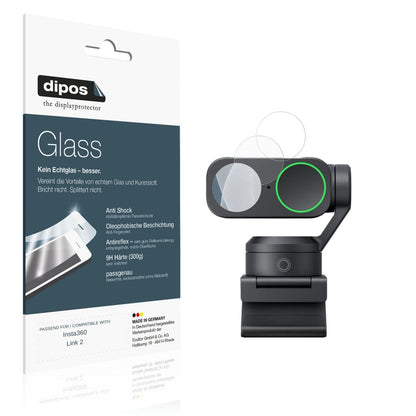Matte Displayschutzfolie von dipos passend für Insta360 Link 2, 9H kratzfest und blasenfrei montiert