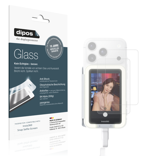 Matte Displayschutzfolie von dipos passend für Insta360 Snap Selfie-Screen, 9H kratzfest und blasenfrei montiert